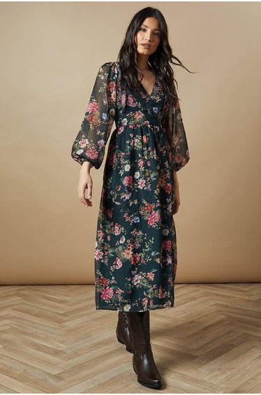 Bow Back Chiffon Midaxi Dress