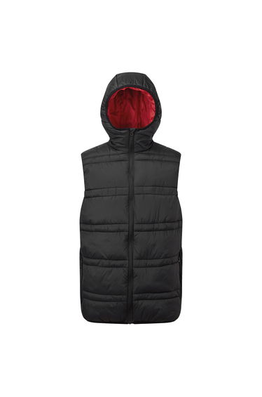 2786 Mens Latitude Hooded Body Warmer - Black/Red