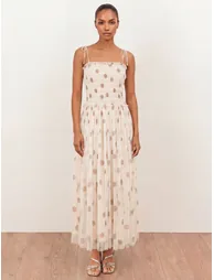 فستان انايا ويذ لوف شيفون متعدد الالوان منقط على شكل حرف A