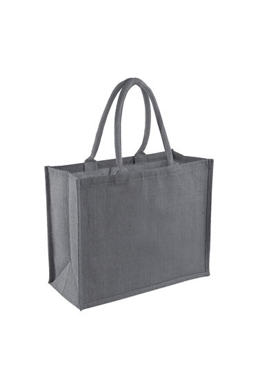 Westford Mill Classic Jute Shopper Bag (21 Litres) (Pack of 2) - Graphite Grey/Graphite Grey