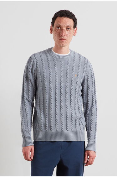 Knight Cable Sweater Icelandic Blue