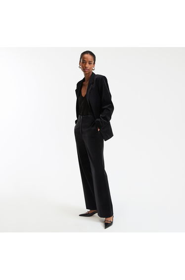 Eulalie Signature Trousers with Wide Leg in Smooth Velour