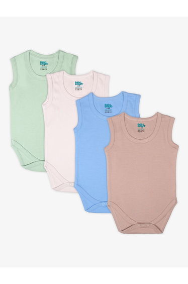 Pack of 3 - 100% Super Combed Cotton Sleeveless Bodysuit