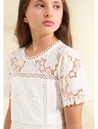 Mavea White Lace Dress - 5