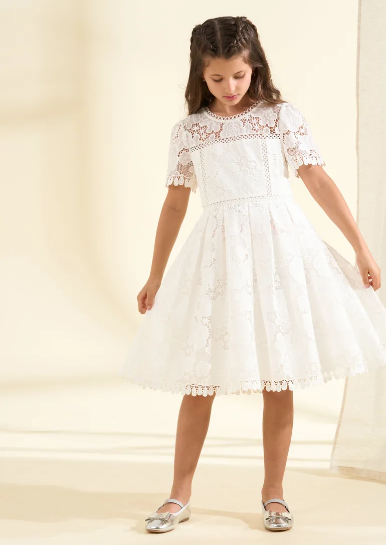 Mavea White Lace Dress - 1