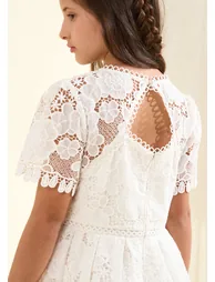 Mavea White Lace Dress - 4
