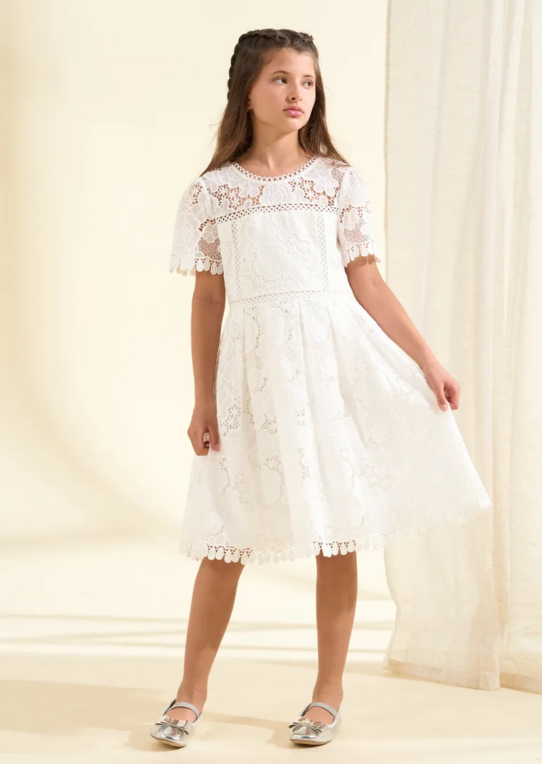 Mavea White Lace Dress - 3