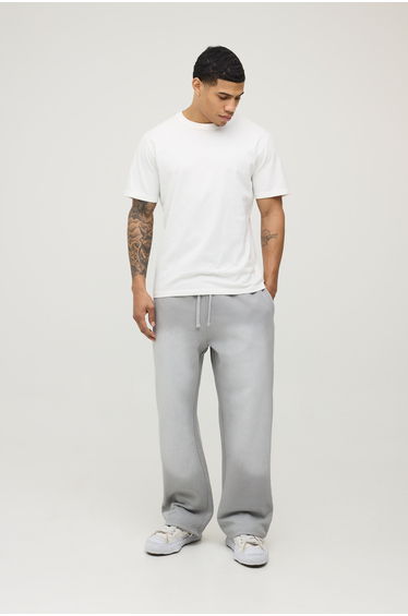 Straight Leg Spray Wash Jogger - washed grey