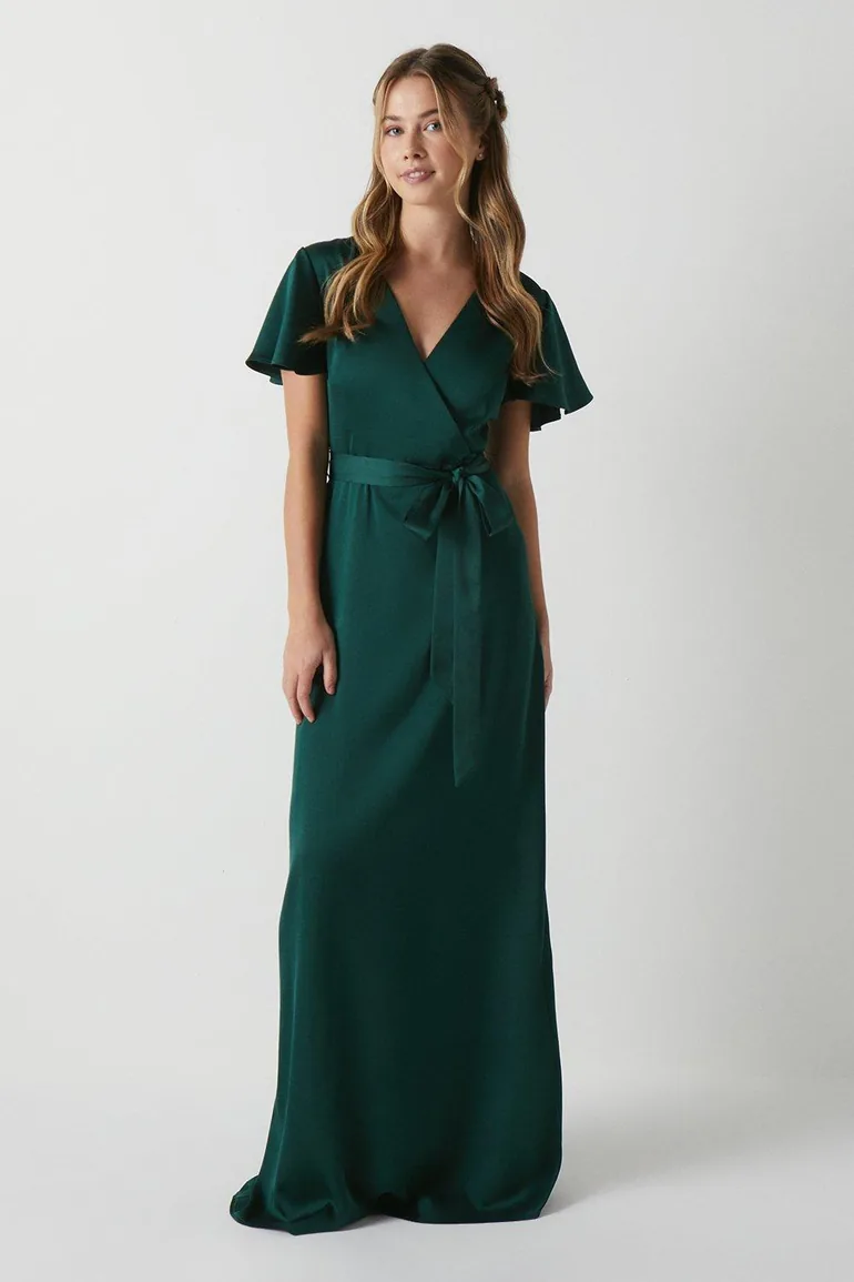 Teen Coast Angel Sleeve Bridesmaids Dress