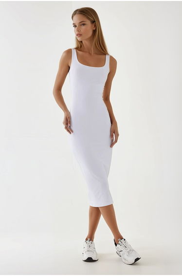 Textured Bodycon Midi Dress