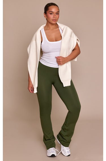 Shape Forest Green Seamless Active Ruched Bum Highwaisted Flares