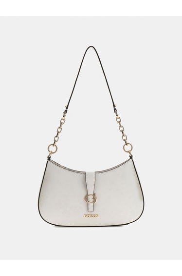 Carrie Top Zip Shoulder Bag Stone