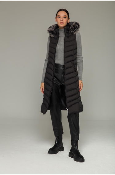 Vest - Black - Puffer