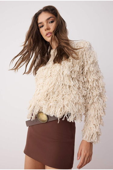 Stone Tasseled Sweater Sweater