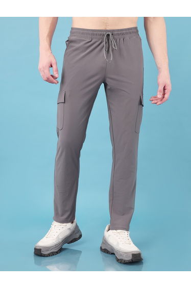Solid Cargo Pants with Drawstring