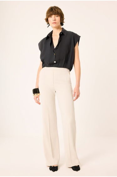 VEST WITH GATHERED WAIST