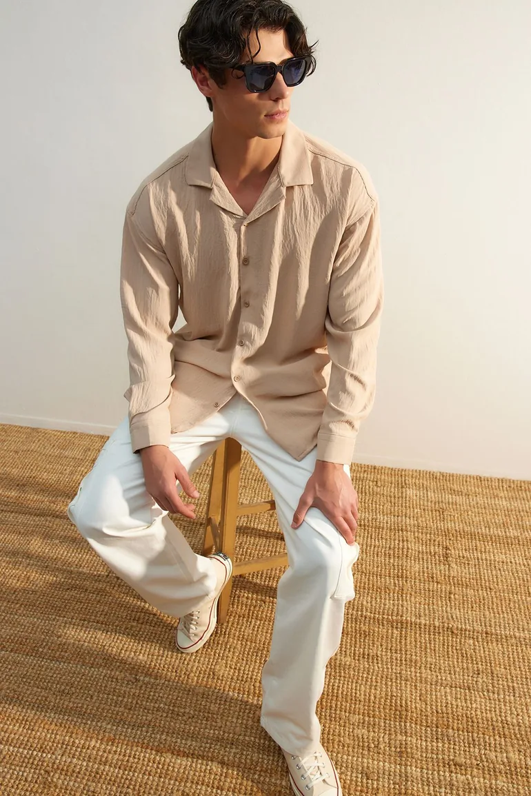 Shirt - Beige - Oversize