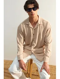Shirt - Beige - Oversize - 1