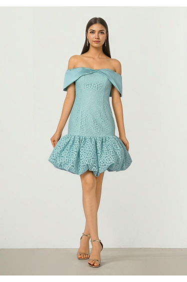 Embellished Off Shoulder Dress