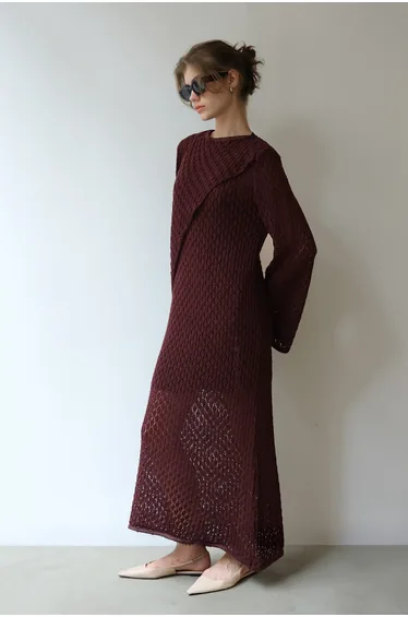 فستان قطن بتطريز