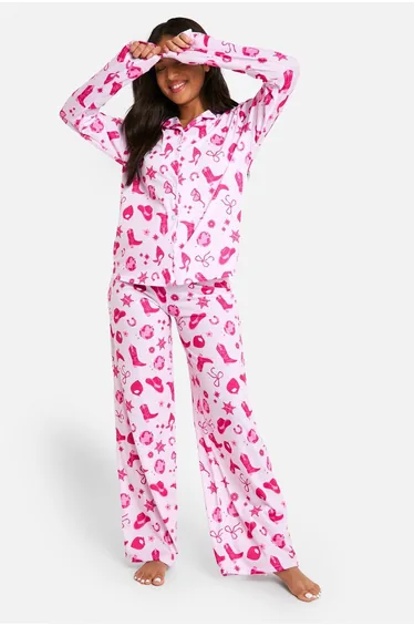 Petite Cowgirl Print Pyjama Set