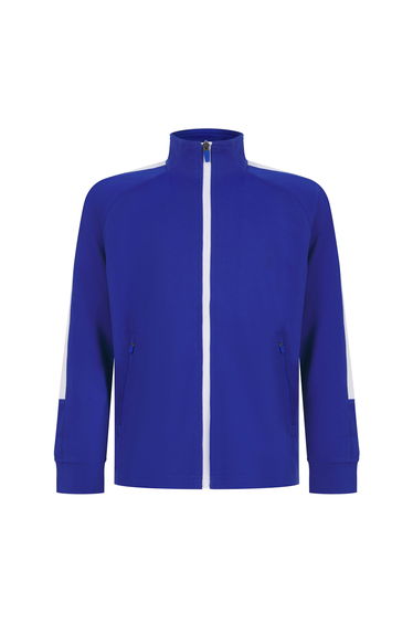 Finden & Hales Childrens/Kids Boys Knitted Tracksuit Top - Royal Blue/White