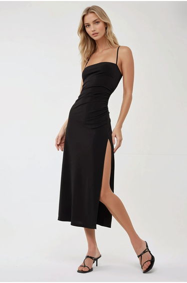 Bodycon Midaxi Dress with Side Slit