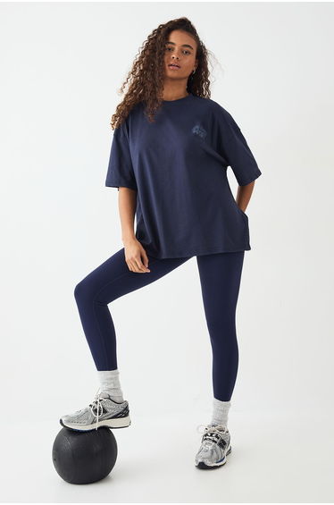 DSGN Studio Sport Printed Oversized T-Shirt - navy