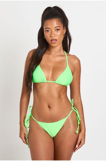 Essentials Triangle Bikini Top - bright green