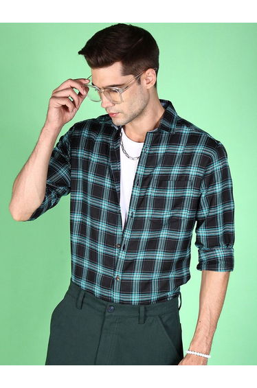 Men Regular Fit Checkered Casual Shirt