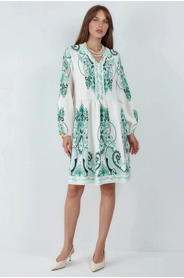 MSN Patterned A-line mini dress