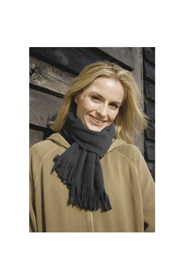 Result Adults Active Fleece Winter Tassel Scarf - Charcoal
