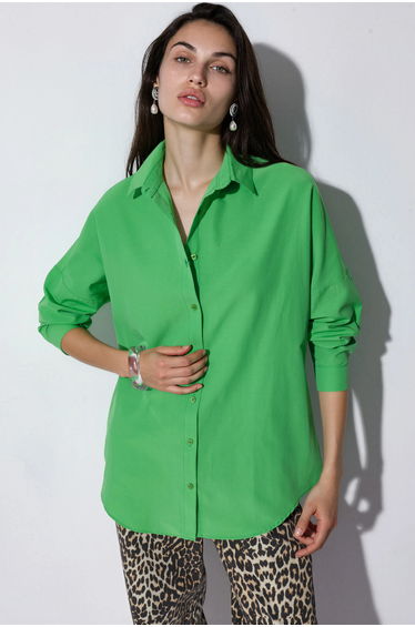 BDART Oversized Long Sleeve Button-Up Shirt