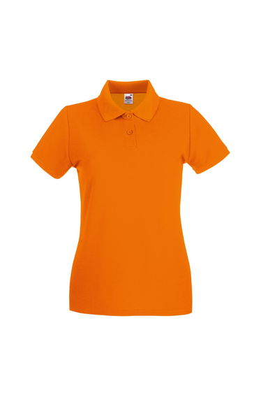 Fruit Of The Loom Ladies Lady-Fit Premium Short Sleeve Polo Shirt - Orange