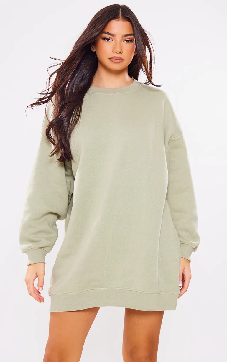 sage green jumper dress Sage Green Girls' Dress – SANDRA&SABRINA main image 1