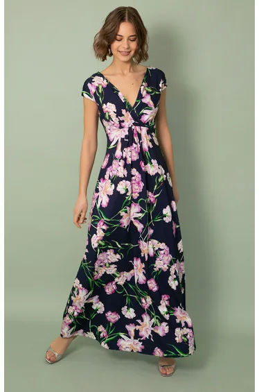 Sophia Maxi Dress Petite (Midnight Blossom)