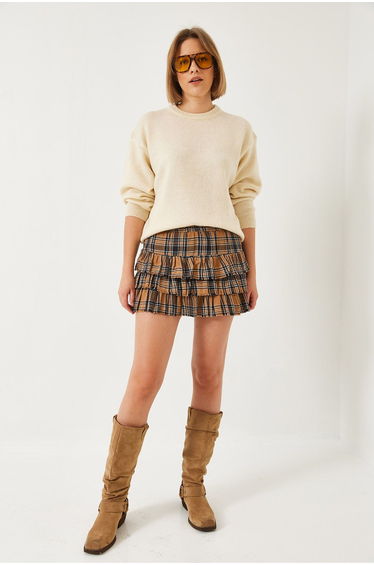 LUCCI Crew Neck Relaxed Fit Knit Sweater