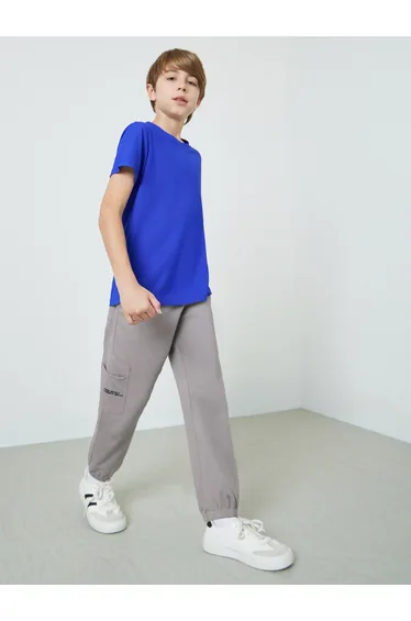 Teen Boys Solid Joggers with Pocket