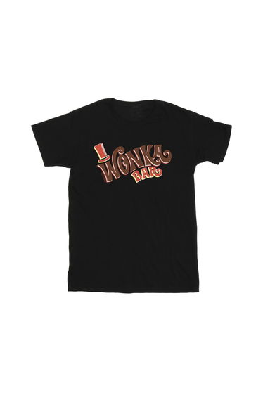 Willy Wonka Boys Bar Logo T-Shirt - Black
