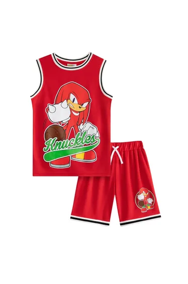 طقم سونيك ذا هيدجهوغ باللون الأحمر