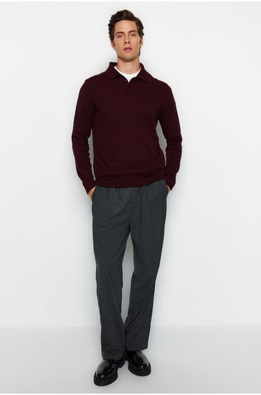 Sweater - Burgundy - Slim fit