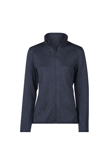 Tee Jays Womens/Ladies Knitted Outdoor Fleece Jacket - Navy Melange