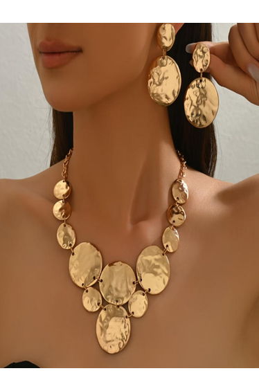 Statement Necklace and Clip-Earrings Set