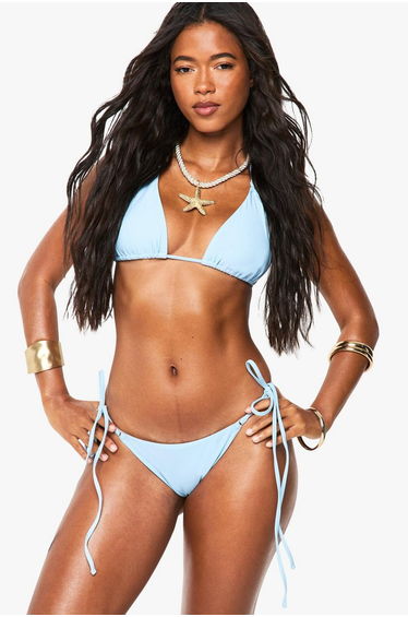 Swimwear Essentials Tie Side Brief - powder blue