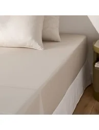 شرشف سرير قطن بحواف مطاطية ساتين بإرتفاع 30سم - 2