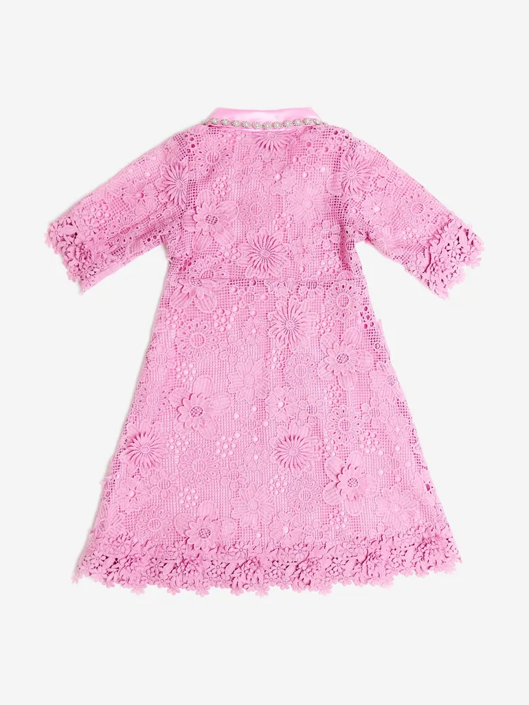 contrast lace midi dress Final SaleRosalina Half Turtleneck Polka Dot Contrast Lace Panel Dress