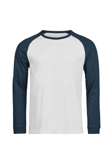 Tee Jays Unisex Adult Unlabeled Baseball T-Shirt - White/Ink