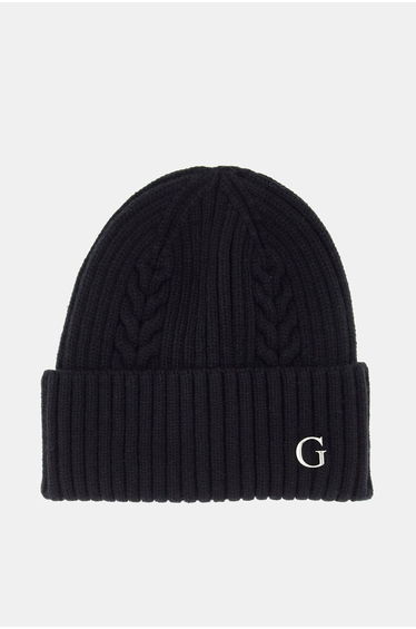 G Logo Knitted Beanie Black
