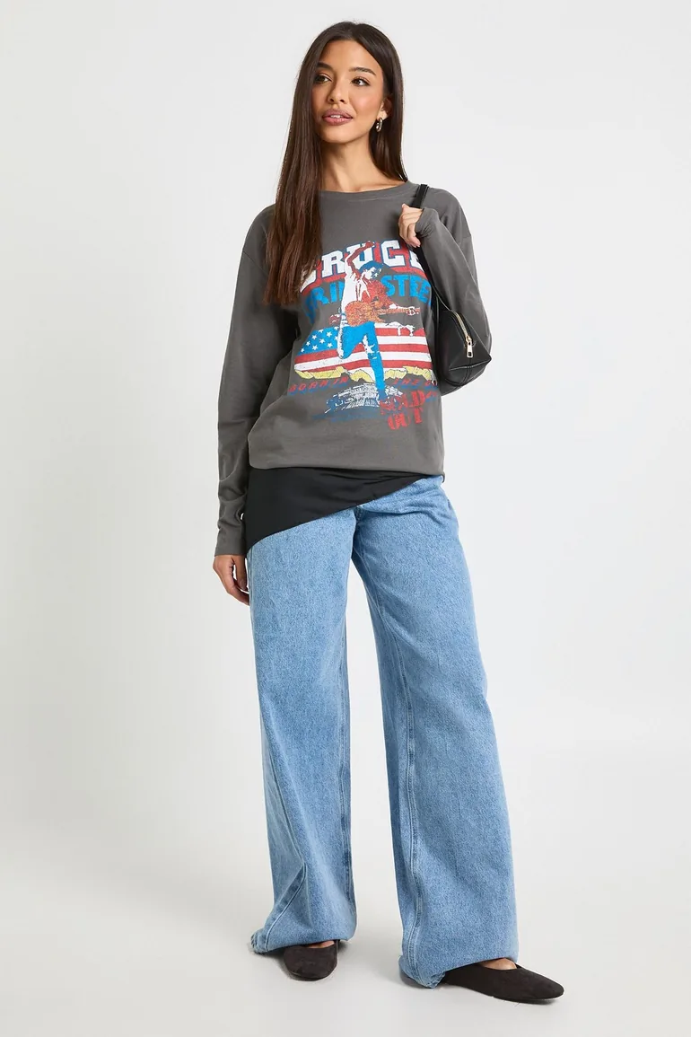 Bruce Springsteen License Long Sleeve T-Shirt - charcoal - 2