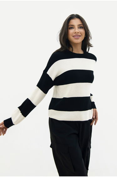 Long sleeve striped sweater